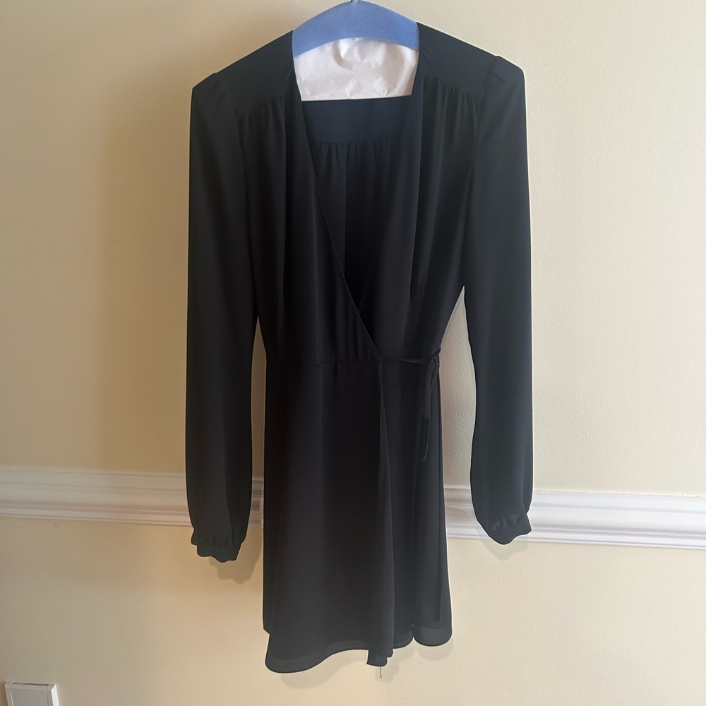Aritzia Sunday Best Black Wrap Dress